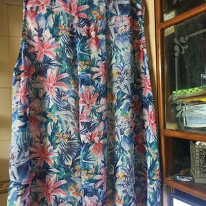 H&M Tropical Floral Print Sleeveless Shirt