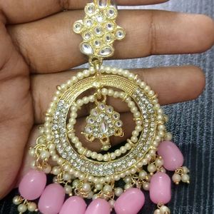 Pink Jhumka Earrings