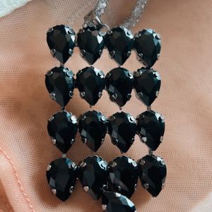 Statement Black Stone Necklace