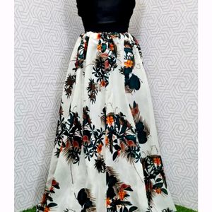 💚❤Green And White Floral Lehnga