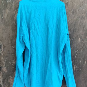 Short Festive Kurta For Men Blue Colour