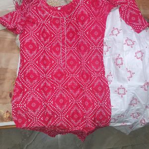 Cotton Kurta Skirt Dupatta