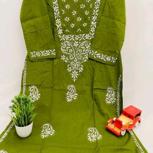 Lakhnawi Chikankari Cotton Kurti