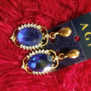 Blue Diamond Earrings