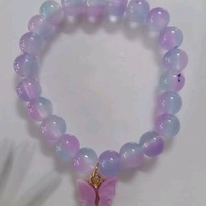 CUTE PURPLE AND BLUE JELLY BEADS BRACELET 🩵💜🩷