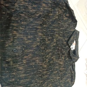 Offer Cotton Comfort Black Printed New L Size Shir