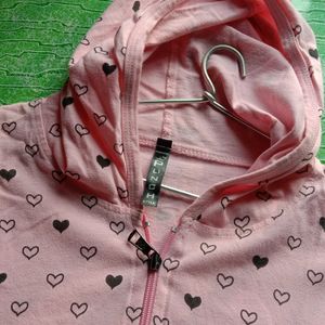 New Cotton Jacket Pink Colour For College Girls