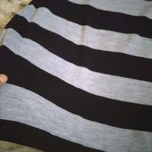 Long Black & Grey Sweater New