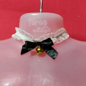 Combo Brief Bow & Bell Heart Punk Necklace