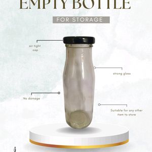 Empty Glass Bottle | Air Tight Cap