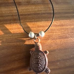 Tortoise Pendant Antique Necklace