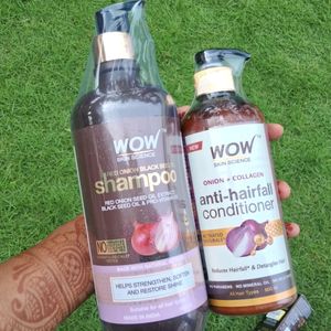 Wow Onion Haircare Combo Shampoo, Conditioner, Oil