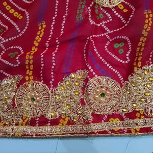 Karvachauth Special CHUNARI Saree With Blouse