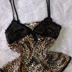 Satin Leopard Print Camisole