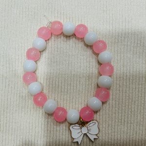 Pink And White Coquette Bracelet