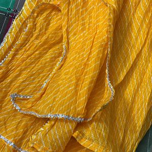 Lehriya Dupatta- Yellow