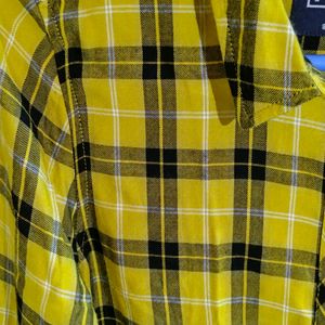 New Mustard Yellow And Black Stripe Shirt