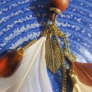 Ruffled Feathers: Imported Necklace