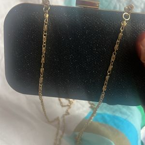 Black Shimmery Shiny Clutch