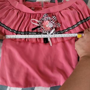 pink stylish skirt top for 5 to 8 years old