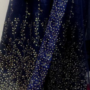 Blue Gown With Beautiful Embroidery 😍