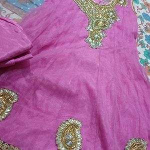 Nice Pink Anarkali Suit Set 💕