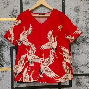 Red Flamingo Top