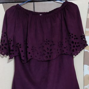 Purple Off shoulder Top