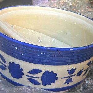 Pottery Style Ceramic Set Of 3 Premium