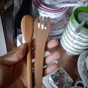 Wooden Fork And Spoon