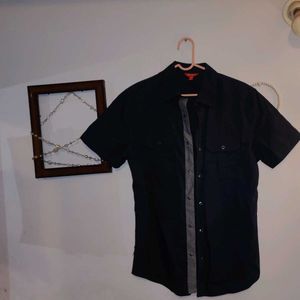 Navy Blue Guess Button Up