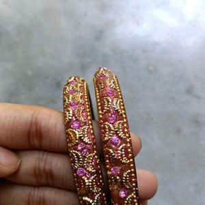 Combo Of 2 Marron,Pink Bangles