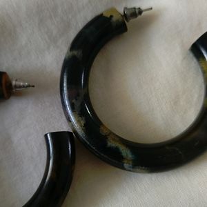 Wooden Hoop Earrings