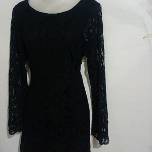 BLACK NET DRESS