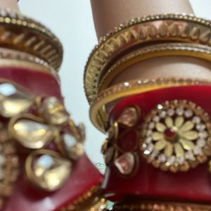 Golden Bangle With Jhumka