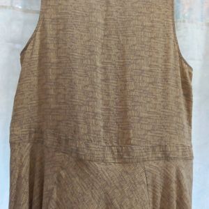 Imported Sleeveless Dress With Slits