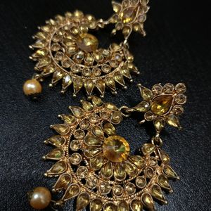 Ethnic Golden Colour Earrings