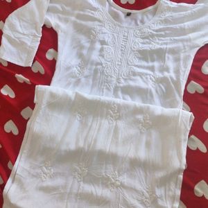 White Chickenkarti Kurti