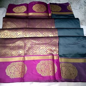 Ash Color Silk Saree