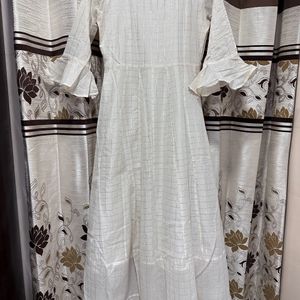 Off-white Anarkali Kurta-dress