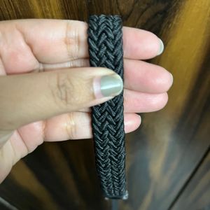 New elastic Black coloured belt for girls.