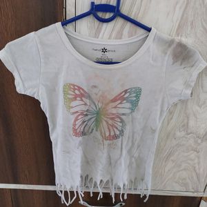 Hand 🌸 Print Butterfly Printed Kid Girl Top