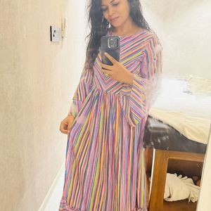 Inddus Candystriped Partywear Dress For Sale