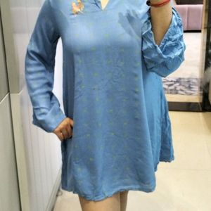 ( Lowest Price)Ajio Sky Blue Top/Dress