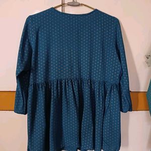 Blue Babydoll Short Kurti