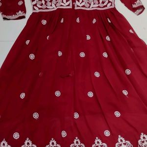 Wine Gown Kurti