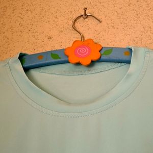 T Shirt For M Size Women Cyan Color