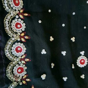 Diamond Work Saree