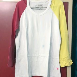 Two Coloured Sleeve Full Tshirt