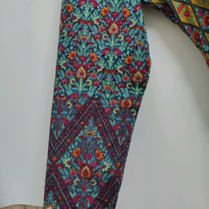 Printed Kameez With Churidar Pant Chiffon Dupatta